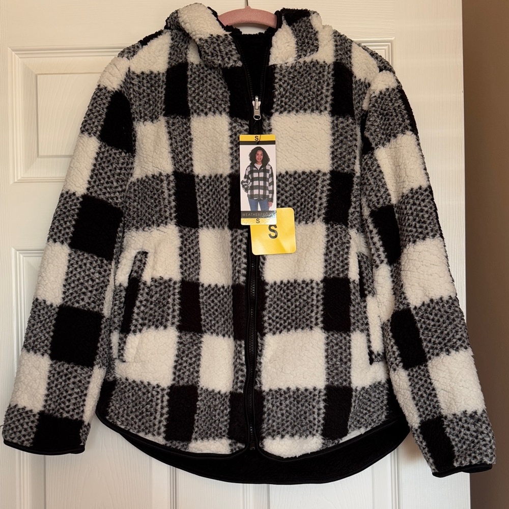 Black and White Checkered Jacket — Reversible